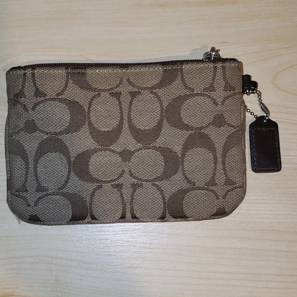 Coach Signature Wristlet - Tan and Brown - Picture 2 of 2